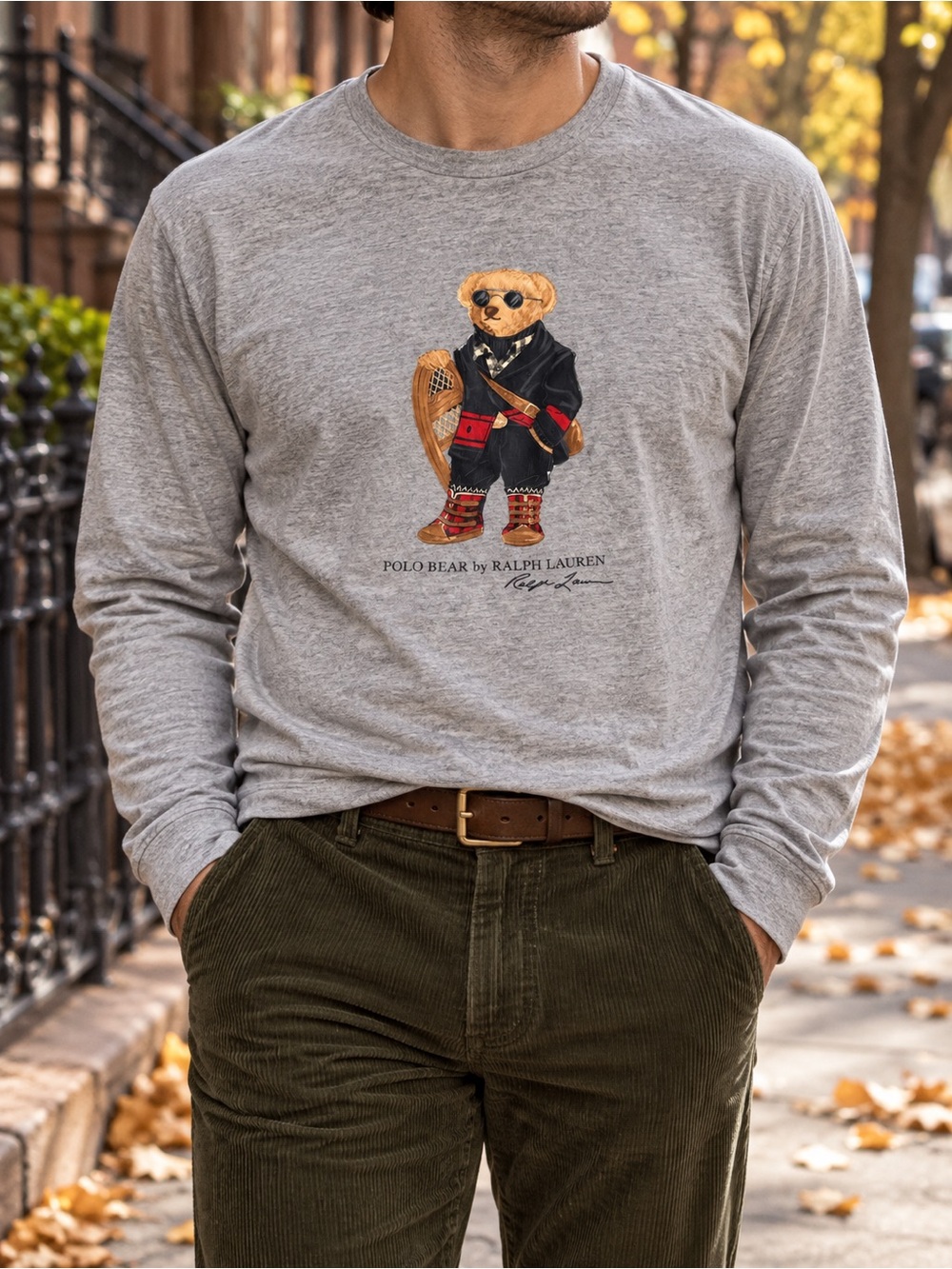 Polo Bear by Ralph Lauren Gray Long-Sleeve Shirt Size XL